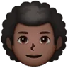 Man: Dark Skin Tone, Curly Hair Emoji 👨🏿‍🦱 image - Samsung style