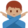 Man Gesturing No: Medium Skin Tone Emoji 🙅🏽‍♂️ image - Twitter / X (Twemoji) style