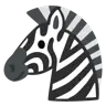 Zebra ใบหน้า Emoji 🦓 image - Google Noto Color style