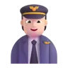 Pilot: Light Skin Tone Emoji 🧑🏻‍✈️ image - Microsoft 3D Fluent style