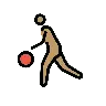 Man Bouncing Ball: Medium Skin Tone Emoji ⛹🏽‍♂️ image - OpenMoji style