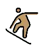 Snowboarder: Medium Skin Tone Emoji 🏂🏽 image - OpenMoji style