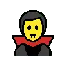 Man Vampire Emoji 🧛‍♂️ image - OpenMoji style