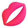Kiss Mark Emoji 💋 image - Microsoft 3D Fluent style