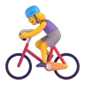 Woman Biking Emoji 🚴‍♀️ image - Microsoft 3D Fluent style