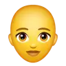 Woman: Bald Emoji 👩‍🦲 image - WhatsApp style