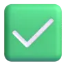 Check Mark Button Emoji ✅ image - Microsoft 3D Fluent style