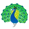 Emoji Pavone 🦚 image - Google Noto Color style