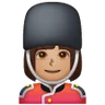 Woman Guard: Medium Skin Tone Emoji 💂🏽‍♀️ image - Samsung style