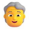 Emoji Older Adult 🧓 image - Microsoft 3D Fluent style