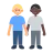 Men Holding Hands: Medium-Light Skin Tone, Dark Skin Tone