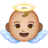 Baby Angel: Medium-Light Skin Tone Emoji 👼🏼 image - Samsung style