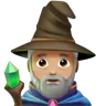 Man Mage: Medium-Light Skin Tone Emoji 🧙🏼‍♂️ image - Apple style