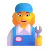 Woman Mechanic Emoji 👩‍🔧 image - Microsoft 3D Fluent style