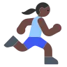 Woman Running: Dark Skin Tone Emoji 🏃🏿‍♀️ image - Tossface style