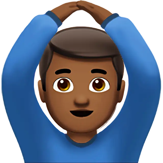 Man Gesturing Ok: Medium-Dark Skin Tone