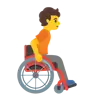 Person In Manual Wheelchair Facing Right Emoji 🧑‍🦽‍➡️ image - Google Noto Color style
