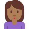 Woman Pouting: Medium-Dark Skin Tone Emoji 🙎🏾‍♀️ image - Twitter / X (Twemoji) style