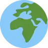 Dünya Küre Avrupa-Afrika Emoji 🌍 image - Twitter / X (Twemoji) style