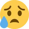 松一口气 Emoji 😥 image - Twitter / X (Twemoji) style