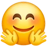 Smiling Face With Open Hands Emoji 🤗 image - Samsung style