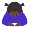 Woman Bowing: Dark Skin Tone Emoji 🙇🏿‍♀️ image - Tossface style