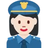 Woman Police Officer: Light Skin Tone Emoji 👮🏻‍♀️ image - Twitter / X (Twemoji) style