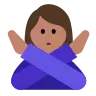 Woman Gesturing No: Medium Skin Tone Emoji 🙅🏽‍♀️ image - Tossface style