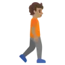 Person Walking Facing Right: Medium Skin Tone Emoji 🚶🏽‍➡️ image - Google Noto Color style