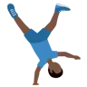 Man Cartwheeling: Dark Skin Tone Emoji 🤸🏿‍♂️ image - Twitter / X (Twemoji) style