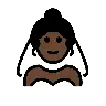 Woman With Veil: Dark Skin Tone Emoji 👰🏿‍♀️ image - OpenMoji style