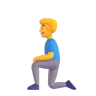 Man Kneeling Emoji 🧎‍♂️ image - Microsoft 3D Fluent style
