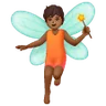 Fairy: Medium-Dark Skin Tone Emoji 🧚🏾 image - Samsung style