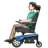 Man In Motorized Wheelchair: Light Skin Tone