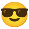Emoji Volto sorridente con occhiali da sole 😎 image - Google Noto Color Animated style