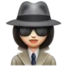 Woman Detective: Light Skin Tone Emoji 🕵🏻‍♀️ image - WhatsApp style