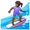 Woman Surfing: Medium-Dark Skin Tone Emoji 🏄🏾‍♀️ image - Samsung style