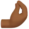 Pinched Fingers: Medium-Dark Skin Tone Emoji 🤌🏾 image - Apple style