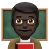 Man Teacher: Dark Skin Tone Emoji 👨🏿‍🏫 image - Apple style