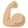 Flexed Biceps: Medium-Light Skin Tone Emoji 💪🏼 image - Google Noto Color style