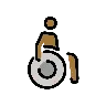 Person In Manual Wheelchair: Medium-Dark Skin Tone Emoji 🧑🏾‍🦽 image - OpenMoji style