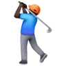 Man Golfing: Dark Skin Tone Emoji 🏌🏿‍♂️ image - Samsung style
