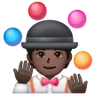 Person Juggling: Dark Skin Tone Emoji 🤹🏿 image - Samsung style