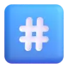 Keycap: \X{23} Emoji #️⃣ image - Microsoft 3D Fluent style