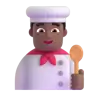 Man Cook: Medium-Dark Skin Tone Emoji 👨🏾‍🍳 image - Microsoft 3D Fluent style