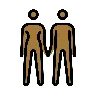 Woman And Man Holding Hands: Medium-Dark Skin Tone Emoji 👫🏾 image - OpenMoji style