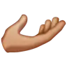 Palm Up Hand: Medium-Light Skin Tone Emoji 🫴🏼 image - WhatsApp style
