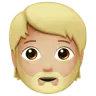 Person: Medium-Light Skin Tone, Beard Emoji 🧔🏼 image - Apple style