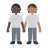 People Holding Hands: Dark Skin Tone, Medium Skin Tone