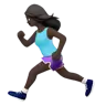 Woman Running: Dark Skin Tone Emoji 🏃🏿‍♀️ image - Apple style